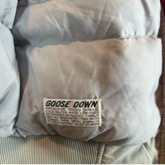 Vintage Puffer Coat Bomber Ski Jacket Alpine Designs Nylon Goose Down Men's S - Picture 11 of 11